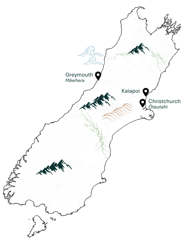 South Island Map